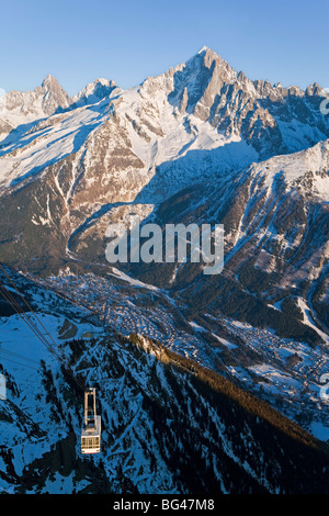 Chamonix-Mont-Blanc, sulle Alpi francesi, Haute Savoie, Francia Foto Stock