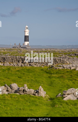 Inisheer faro, Inisheer, Isole Aran, Co. Galway, Irlanda Foto Stock