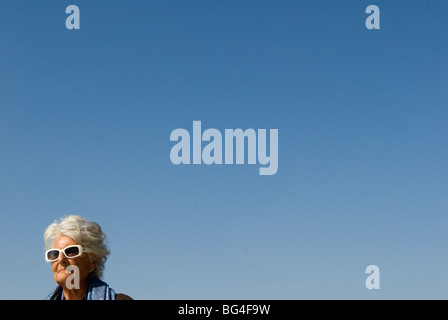 Venezia Italia. I vecchi eleganti donna senior. Foto Stock