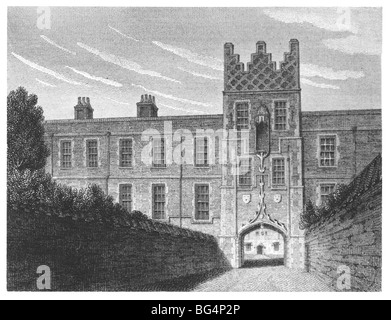 Jesus College di Cambridge - Ingresso Foto Stock