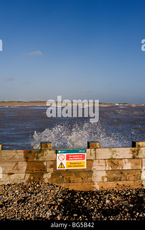 Una vista di Camber Sands dal porto di segale entrata. Foto di Gordon Scammell Foto Stock