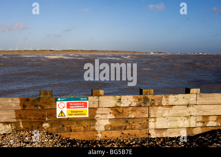 Una vista di Camber Sands dal porto di segale entrata. Foto di Gordon Scammell Foto Stock