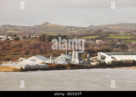 Una China Clay factoryin di elaborazione St Blazey vicino a St Austell in Cornovaglia, UK. Foto Stock