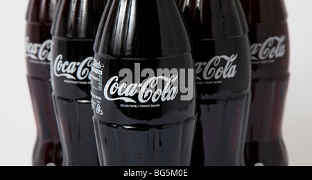 Coca cola coke bottiglie bottiglia di vetro Foto Stock