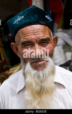 Ritratto di un uomo uigura. Foto Stock