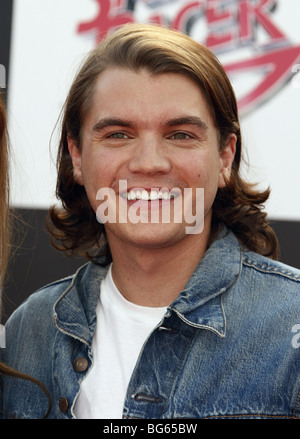 EMILE HIRSCH IL CORRIDORE DI VELOCITÀ PREMIERE MONDIALE NOKIA THEATER DOWNTOWN LOS ANGELES STATI UNITI D'AMERICA 26 Aprile 2008 Foto Stock