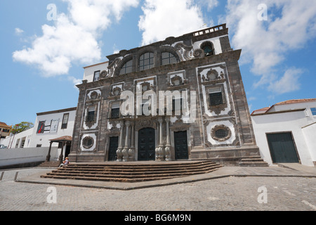 Igreja de Todos os Santos-o Igreja do Colegio Jesuitas dos, nella città di Ponta Delgada, isola Sao Miguel, Azzorre, Portogallo. Foto Stock