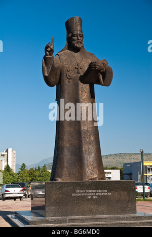 Montenegro, Podgorica, Petar Petrović Njegoš Foto Stock