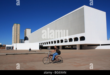 Biblioteca Nazionale, Oscar Niemeyer, Brasilia, Brasile Foto Stock