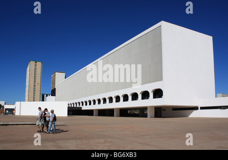 Biblioteca Nazionale, Oscar Niemeyer, Brasilia, Brasile Foto Stock