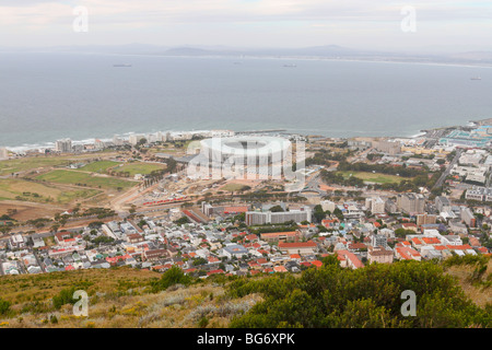 Lo stadio di nuova costruzione a Capetown per l'hosting di FIFA Football (calcio) World Cup 2010 in Sud Africa, Cape Town, Novembre 2009 Foto Stock