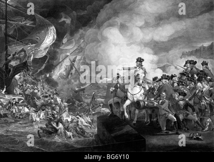 L'assedio e il sollievo di Gibilterra, 1782 Foto Stock