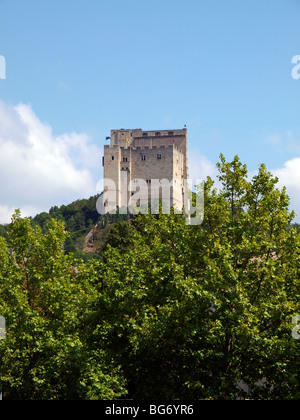 Castello di cresta in Drome, Francia Foto Stock