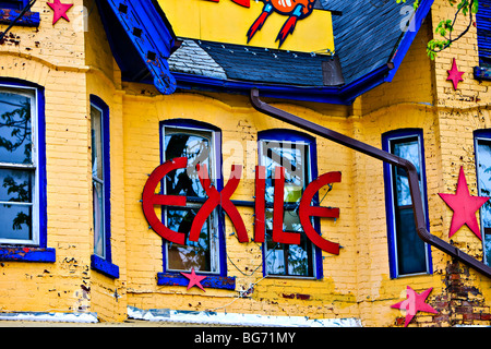 Stile Victorian House/negozio vicino a Kensington market, Toronto, Ontario, Canada. Foto Stock