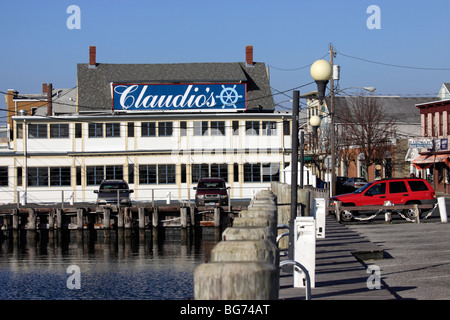 Claudio Ristorante l'ammiraglia di proprietà della famiglia Claudio, Greenport, Long Island, NY Foto Stock