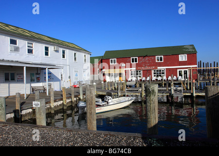 Claudio dock e marina, Greenport, Long Island, NY Foto Stock