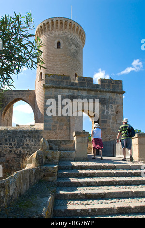 Ingresso Castell Bellver, Palma di Maiorca, Baleari, Spagna Foto Stock