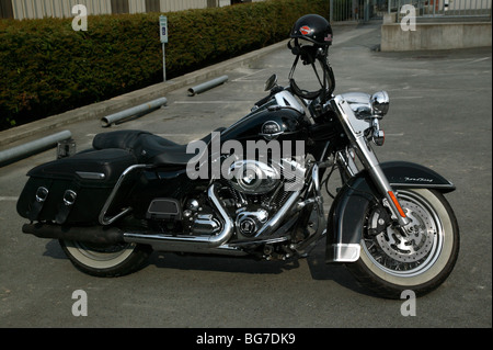 Harley Davidson Road King nel parcheggio della montagna Couger Zoo, Foto Stock