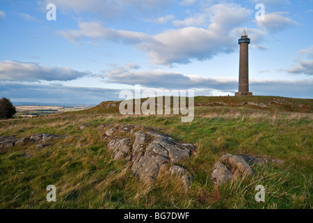 Monumento di Waterloo a Peniel Heugh, vicino Ancrum, i confini della contea, Scozia Foto Stock