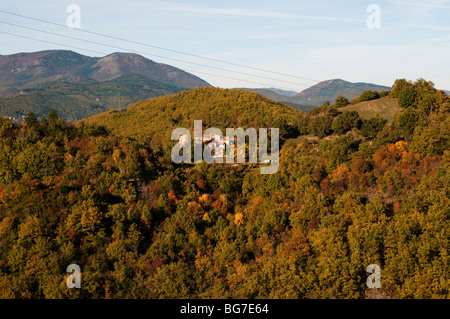 Casa nel bosco, Cevennes, Francia Foto Stock