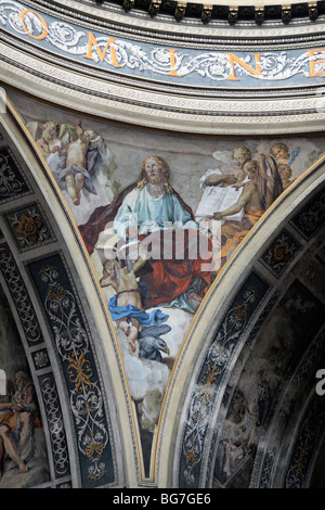 Interno della Basilica di Sant'Andrea, Mantova, Lombardia, Italia Foto Stock