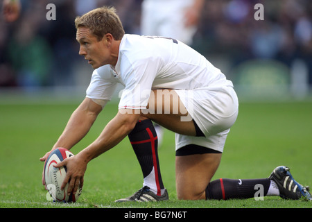 JONNY WILKINSON ENGLAND V AUSTRALIA TWICKENHAM MIDDLESEX INGHILTERRA 07 Novembre 2009 Foto Stock