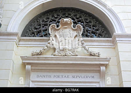 La Tomba di Dante Alighieri, una struttura neoclassica da Camillo Morigia, (1780), Ravenna, Emilia Romagna, Italia Foto Stock