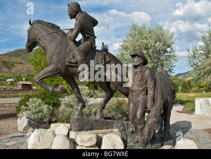 Utah Salt Lake City questo è il luogo del Patrimonio Nazionale Parco Pony Express monumento Foto Stock