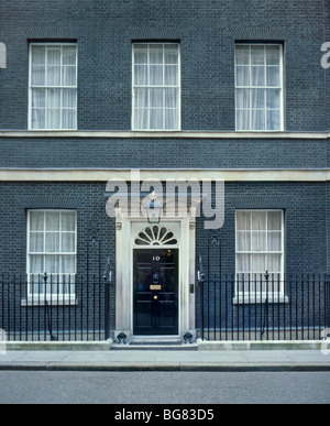 10 Downing Street Westminster London. Home page ufficiale del Primo Ministro britannico. Foto Stock