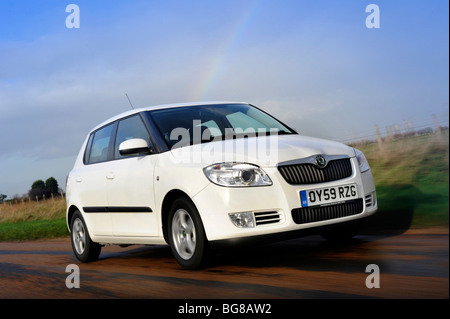 2009 Skoda Fabia Greenline guida 3/4 anteriore Foto Stock