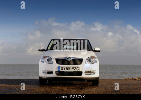 2009 Skoda Fabia Greenline anteriore su shot Foto Stock