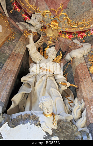 Interno dell'Asamkirche, Monaco di Baviera, Germania Foto Stock