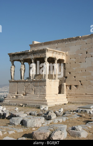 Arte greche. Eretteo. Tempio ionico. È stato costruito tra 421 - 407 A.C. Acropoli. Atene. Attica. Grecia centrale. Foto Stock