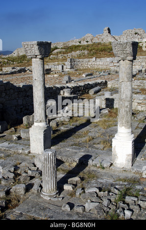 Byllis sito archeologico. Rovine della Cattedrale. L'Albania. Foto Stock