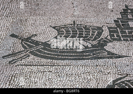 Ostia Antica. Mosaico. Foto Stock