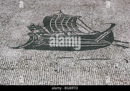 Ostia Antica. Mosaico. Foto Stock