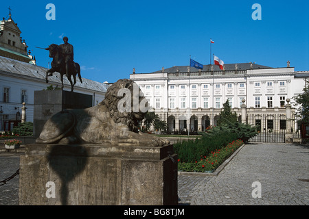 Il palazzo presidenziale. Situato nel Palazzo Radziwill. Varsavia. La Polonia. Foto Stock