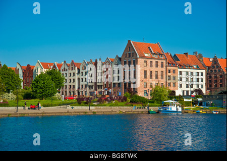 Case restaurate con facciate storiche, Elblag, Polonia | Restaurierte Fassaden, Elbing, Polen Foto Stock