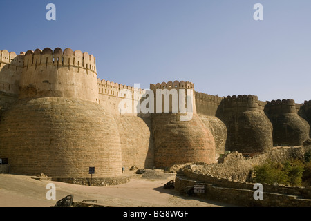 India Rajasthan Kumbhalgarh Fort pareti Foto Stock