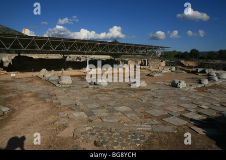 Le rovine dell'Ottagono - il complesso generale della chiesa episcopale di Filippi Grecia dedicata a San Paolo Foto Stock