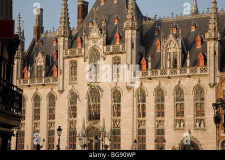 Palazzo provinciale nel palazzo del mercato di Bruges, Belgio, Europa Foto Stock
