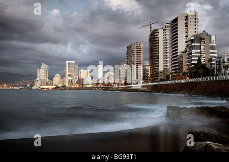 Corniche Beirut Libano araba in Medio Oriente libanesi Foto Stock