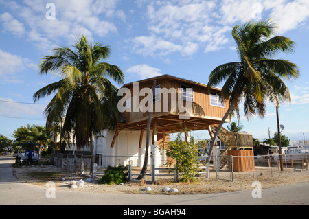 Casa su palafitte, Key Largo Florida Foto Stock