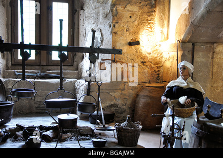 Il castello di vianden, Lussemburgo Foto Stock