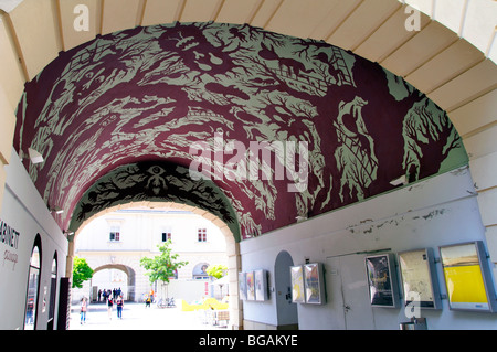 Kabinett comic passaggio nel quartiere dei musei di Vienna, Austria Foto Stock