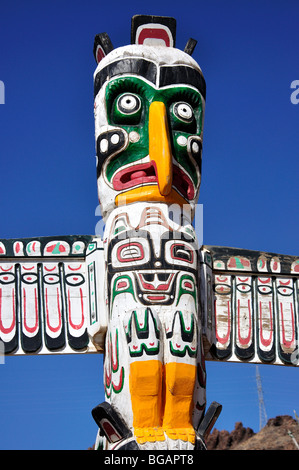 Il totem pole, villaggio indiano, Sioux City, San Augustin, San Bartolome comune, Gran Canaria Isole Canarie Spagna Foto Stock