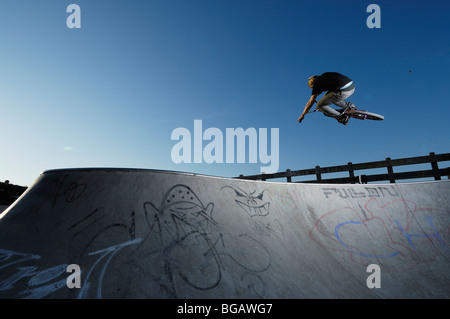 salto di BMX Foto Stock