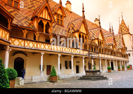 Ospizi di Beaune, Borgogna, Francia Foto Stock