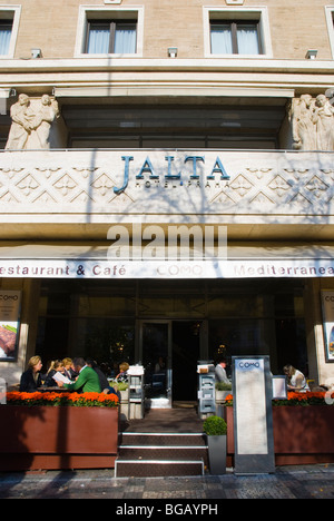 Hotel Jalta esterno Vaclavske namesti Wenceslas Square Praga Repubblica Ceca Europa Foto Stock