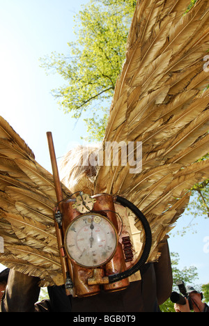 Steampunk donna al 2009 Fiera Fantasy Haarzuilens Europa Paesi Bassi Foto Stock